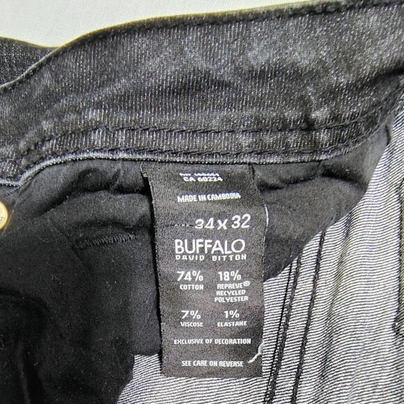 BUFFALO JEANS BY DAVID BITTON 34X32 DARK GRAY STRETCH JEANS - Picture 4 of 5